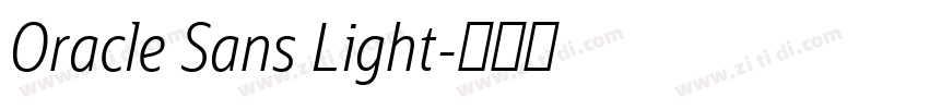 Oracle Sans Light字体转换